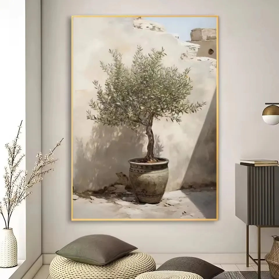 Lienzo Art Déco Floral Clásico