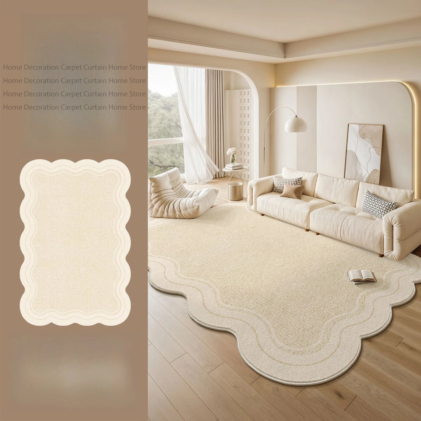 Alfombra Crema Minimal