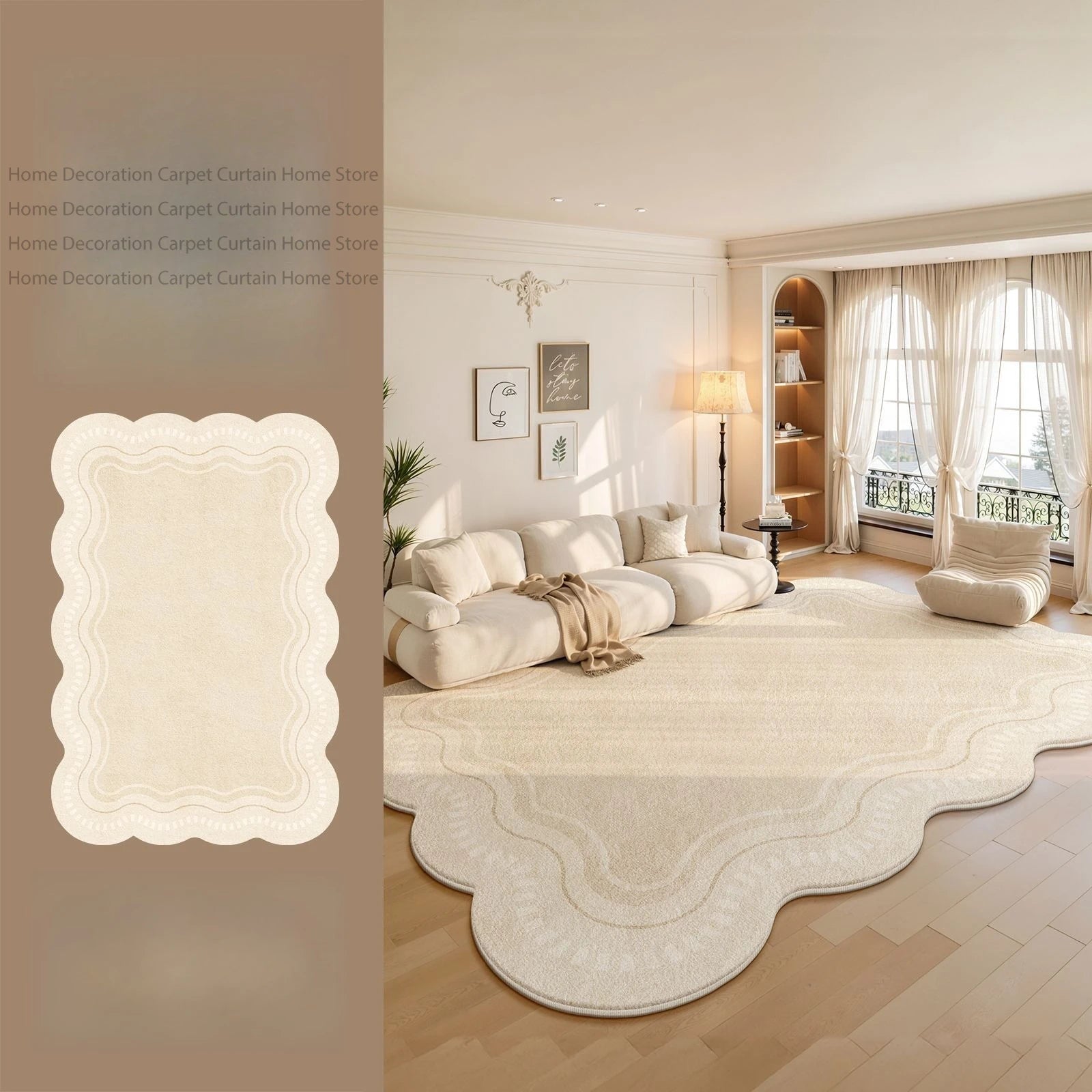 Alfombra Crema Minimal