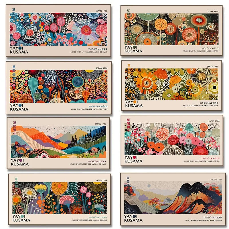 Lienzo Flores de Exposición - Estilo Japonés