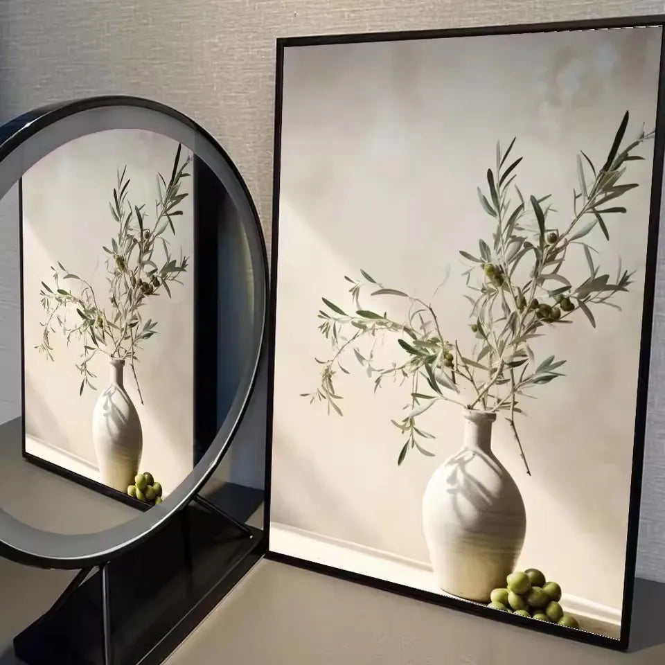 Lienzo Art Déco Floral Clásico