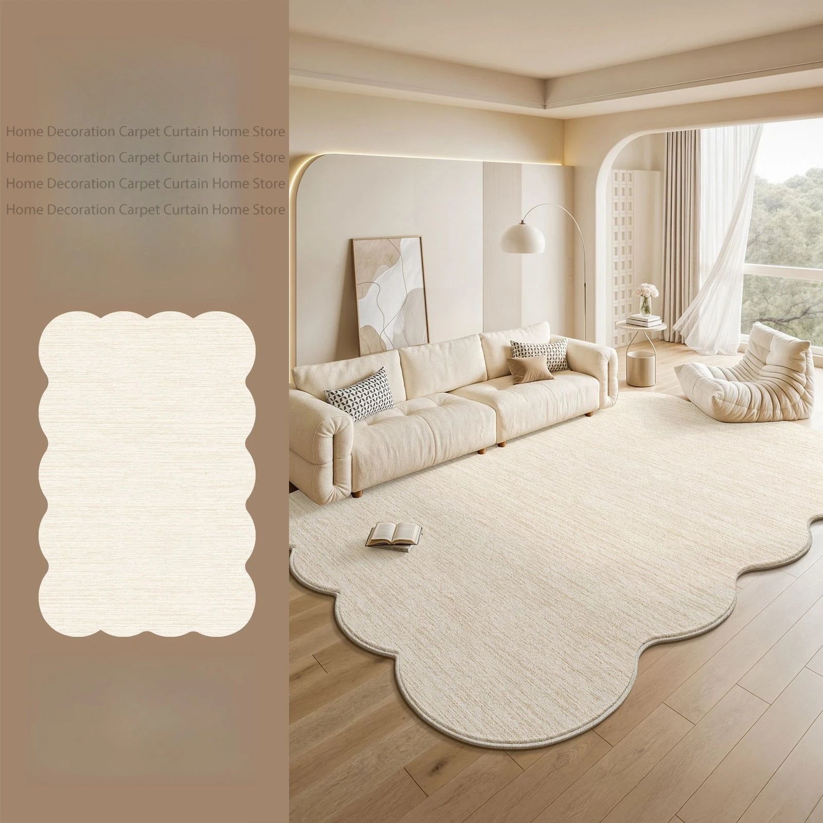 Alfombra Crema Minimal