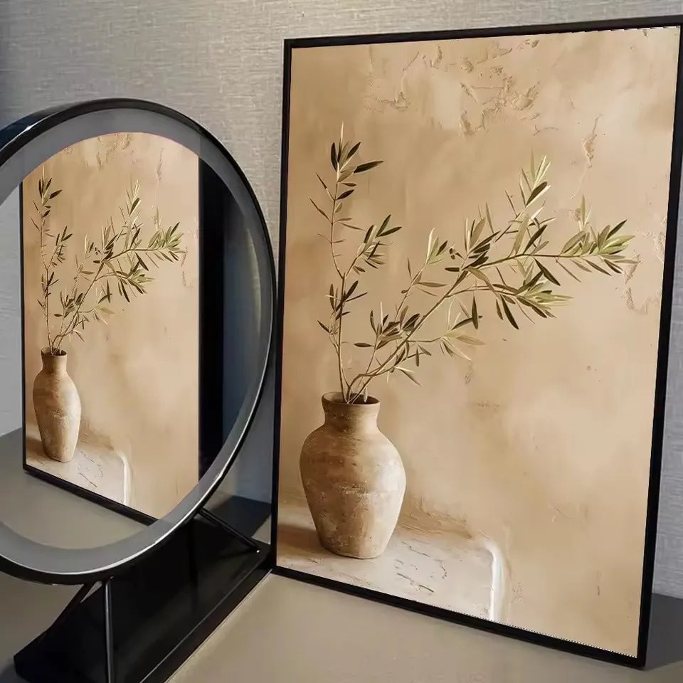Lienzo Art Déco Floral Clásico