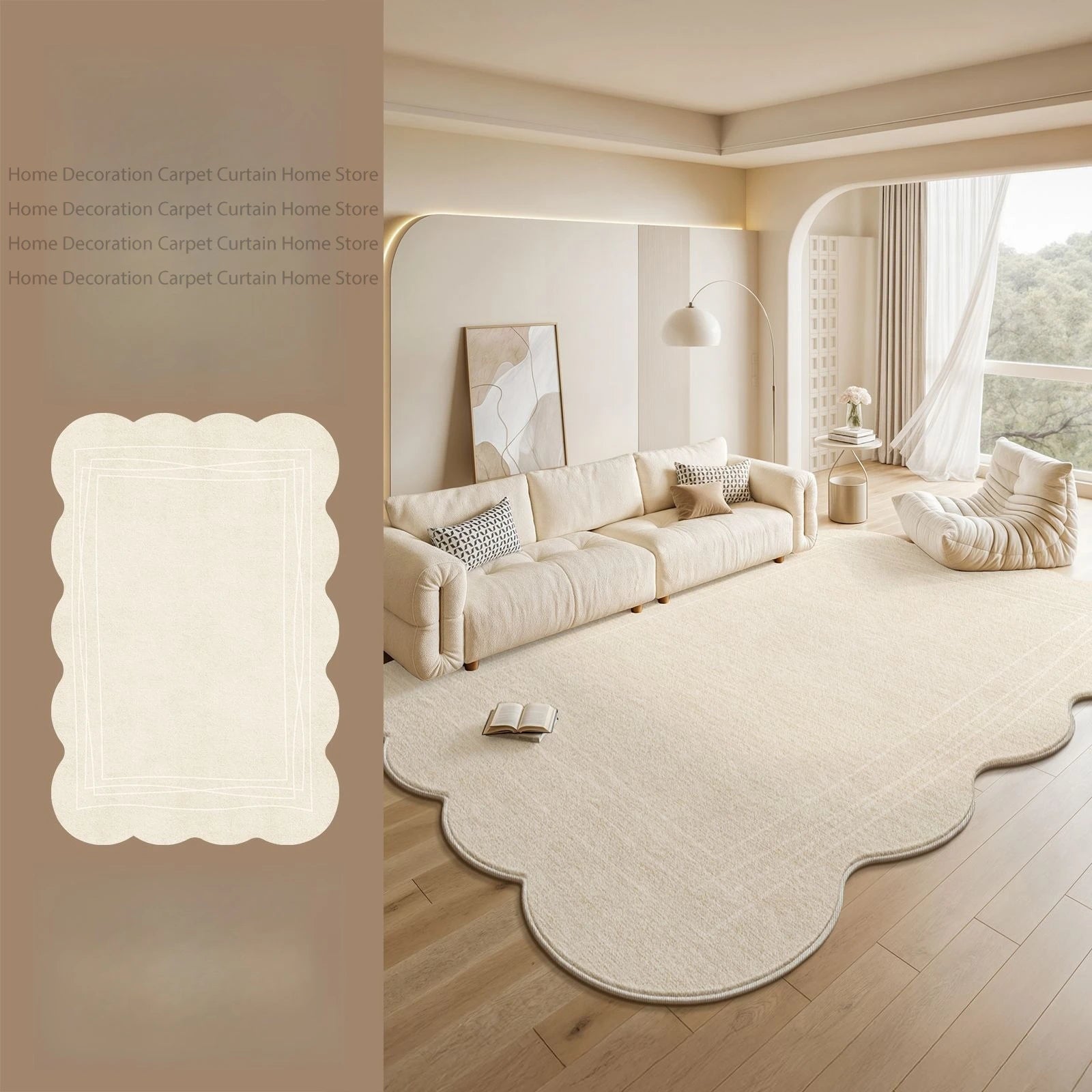 Alfombra Crema Minimal