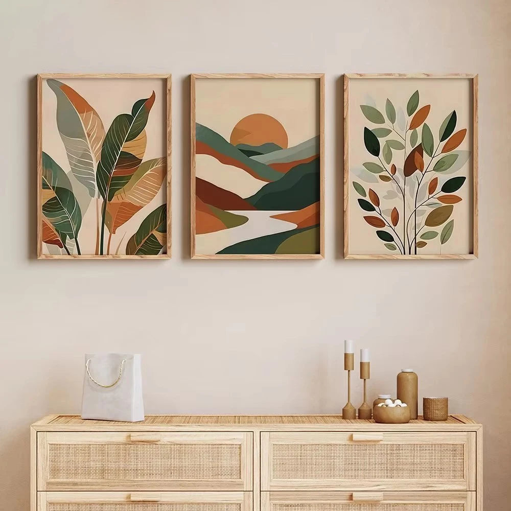Set Palmeras Costeras Acuarela