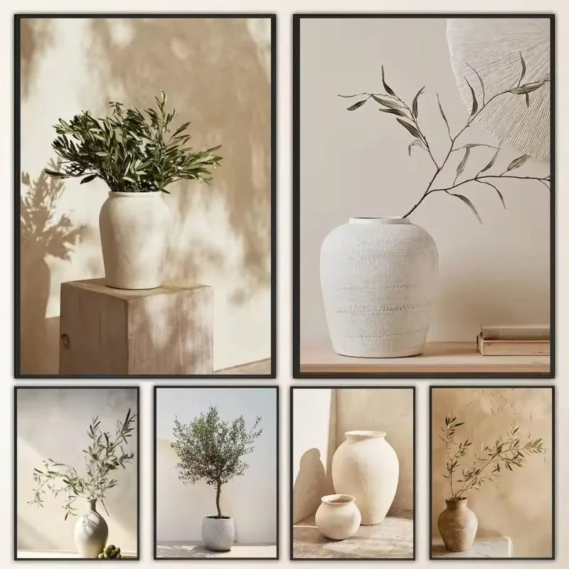 Lienzo Art Déco Floral Clásico