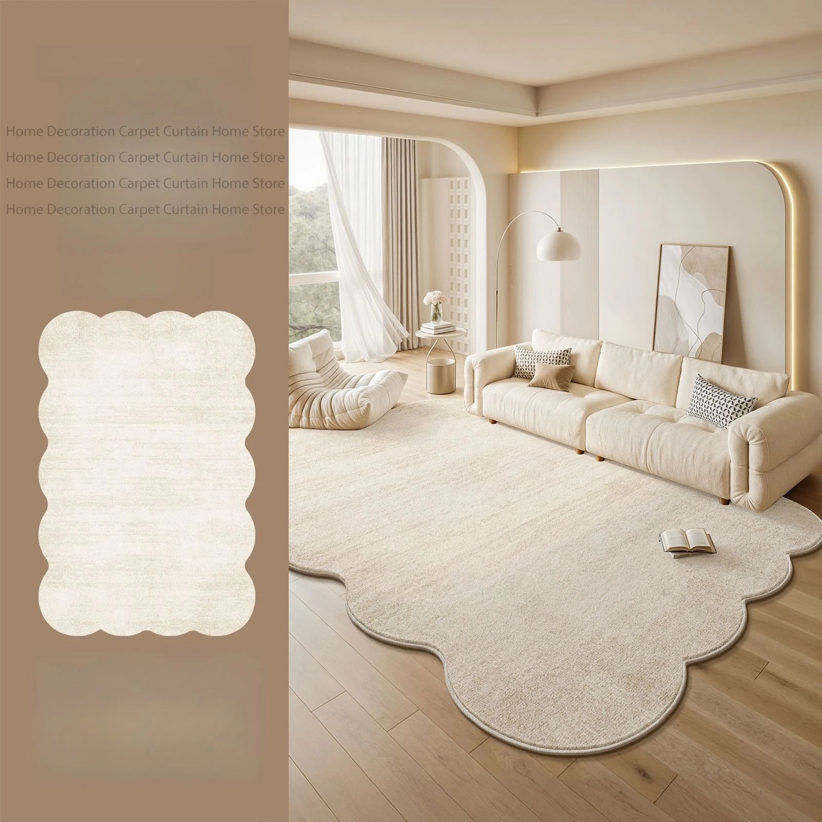 Alfombra Crema Minimal