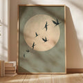 Lienzo Japandi Sol y Aves